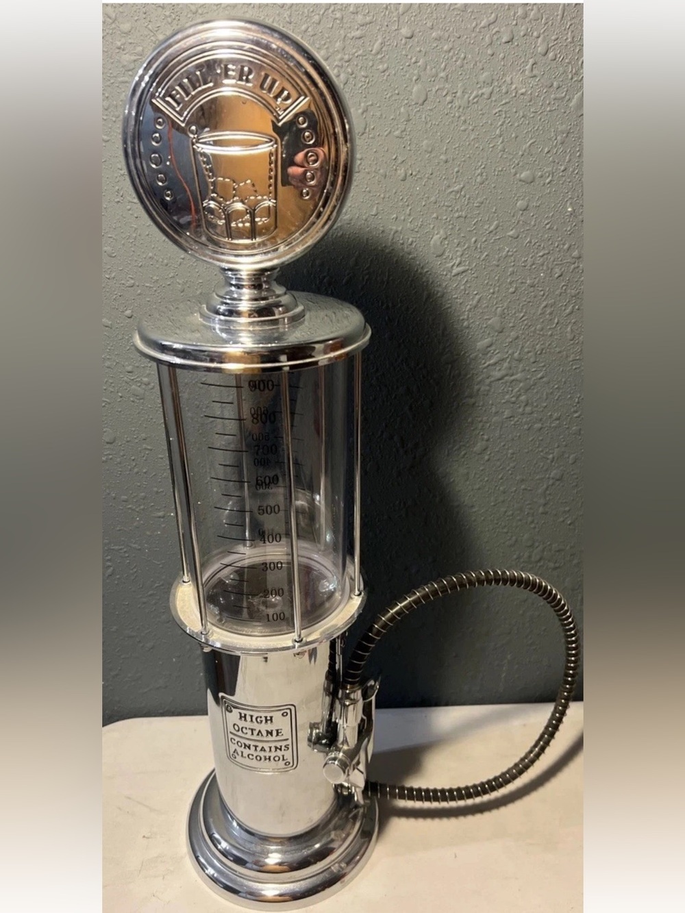 Godinger Fill 'Er Up High Octane Novelty Alcohol Dispenser 19" Tall Gas Pump